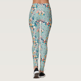 Naadloos patroon met bloemen leggings