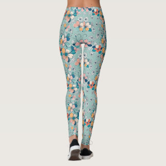 Naadloos patroon met bloemen leggings
