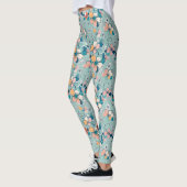 Naadloos patroon met bloemen leggings (Links)