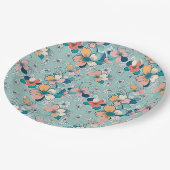 Naadloos patroon met bloemen papieren bordje (Gekanteld)