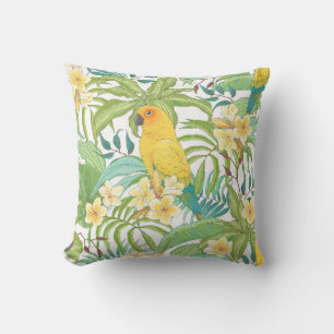 Naadloos patroon met bloemen Plumeria, bladeren en Kussen