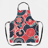 Naadloos patroon met bloemen schort (Voorkant)