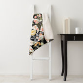 naadloos patroon met bloemen sherpa deken (In situ)