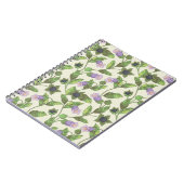 Naadloos patroon met bloemen van belladonna. Een s Notitieboek (Linkerzijde)