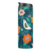 Naadloos patroon met bloemsierversiering thermosbeker (Geroteerd rechts)