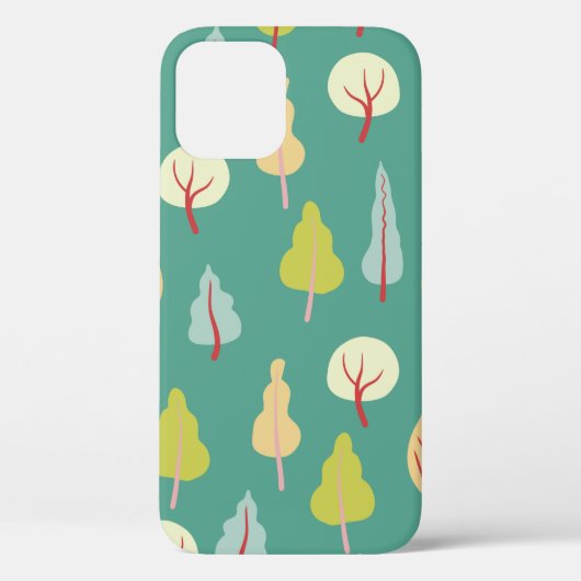 Naadloos patroon met bomen, gekleurde herfstbomen Case-Mate iPhone case (Achterkant)