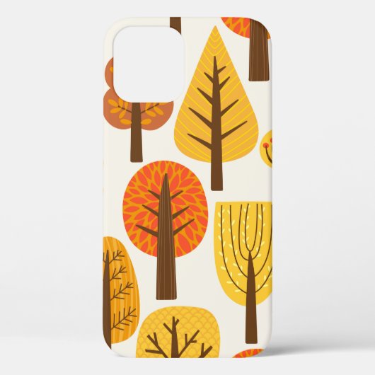 Naadloos patroon met bomen. herfst Case-Mate iPhone case (Achterkant)