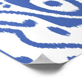 Naadloos patroon met borduurwerk. Ikat Fabric. Eth Poster (Hoek)