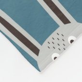 Naadloos patroon met bosdieren op blauwe achtergro fleece deken (Hoek)