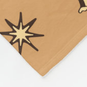 Naadloos  patroon met bruine paddenstoelen op b fleece deken (Hoek)