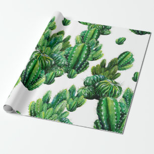 Naadloos patroon met cacti-waterverf. Cactus ill Cadeaupapier
