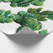 Naadloos patroon met cacti-waterverf. Cactus ill Cadeaupapier (Hoek)