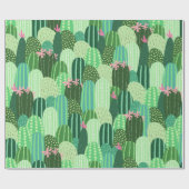 Naadloos patroon met cactus cadeaupapier (Vlak)