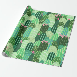 Naadloos patroon met cactus cadeaupapier