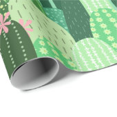 Naadloos patroon met cactus cadeaupapier (Rol Hoek)