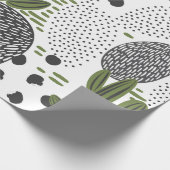 naadloos patroon met cactus op witte achtergrond.  cadeaupapier (Hoek)