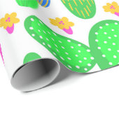 naadloos patroon met cactus op witte achtergrond. cadeaupapier (Rol Hoek)