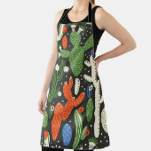 naadloos patroon met cactus op zwarte achtergrond. schort (Insitu)