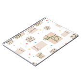 Naadloos patroon met cadeaudozen. Giften verpakt i Notitieboek (Linkerzijde)