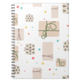 Naadloos patroon met cadeaudozen. Giften verpakt i Notitieboek (Voorkant)