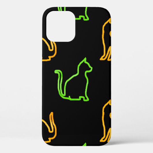 Naadloos patroon met catabstract, dierlijk, kunst, Case-Mate iPhone case (Achterkant)