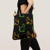 Naadloos patroon met catabstract, dierlijk, kunst, tote bag (Dichtbij)