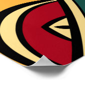 Naadloos patroon met cirkelvormige versieringen in poster (Hoek)