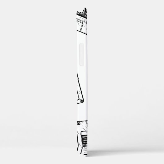 Naadloos patroon met compact cassette in  Case-Mate iPhone case (Achterkant / Rechts)