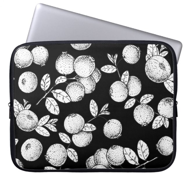 Naadloos patroon met cranberry. Handtekening Laptop Sleeve (Voorkant)