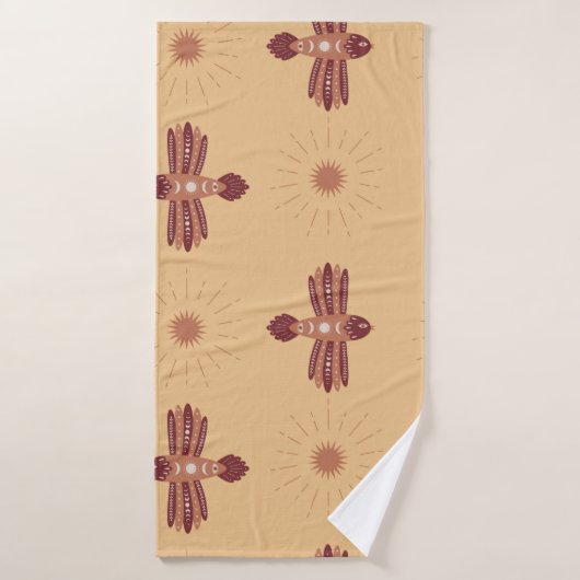  naadloos patroon met creatieve vogels in SC Badhanddoek (Badhanddoek)