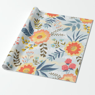  naadloos patroon met de abstracte bloemen cadeaupapier
