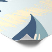 naadloos patroon met de abstracte bloemen poster (Hoek)