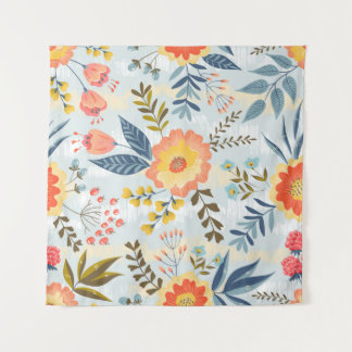 naadloos patroon met de abstracte bloemen wandkleed