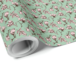 Naadloos patroon met de bloemknoppen van de lenteb cadeaupapier