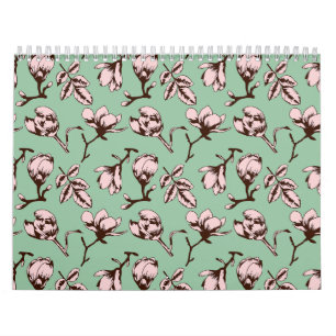 Naadloos patroon met de bloemknoppen van de lenteb kalender