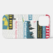 naadloos patroon met de Britse of Londense krant. Case-Mate iPhone Case (Achterkant (horizontaal))