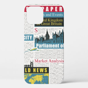 naadloos patroon met de Britse of Londense krant.  Case-Mate iPhone Case