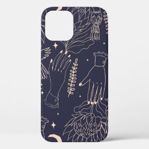 Naadloos patroon met de contouren van de handen, v Case-Mate iPhone case