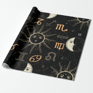Naadloos patroon met de Horoscoopcirkel met Zo Cadeaupapier