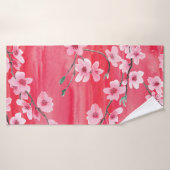 Naadloos patroon met de prachtige Cherry bloesem Badhanddoek (Badhanddoek)