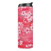 Naadloos patroon met de prachtige Cherry bloesem Thermosbeker (Gedraaid links)