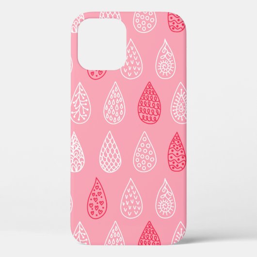 Naadloos patroon met doedele waterdruppels Case-Mate iPhone case (Achterkant)