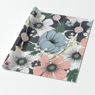 Naadloos patroon met door de hand getekende delica cadeaupapier