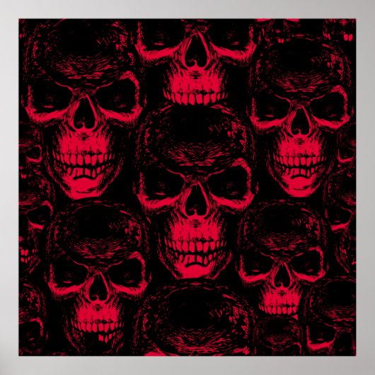 Naadloos patroon met door de hand getrokken sinist poster (Voorkant)