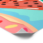 Naadloos patroon met drijvers in de pool. Pineappl Poster (Hoek)