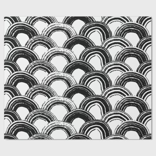  naadloos patroon met droog penseel gebogen str cadeaupapier (Vlak)