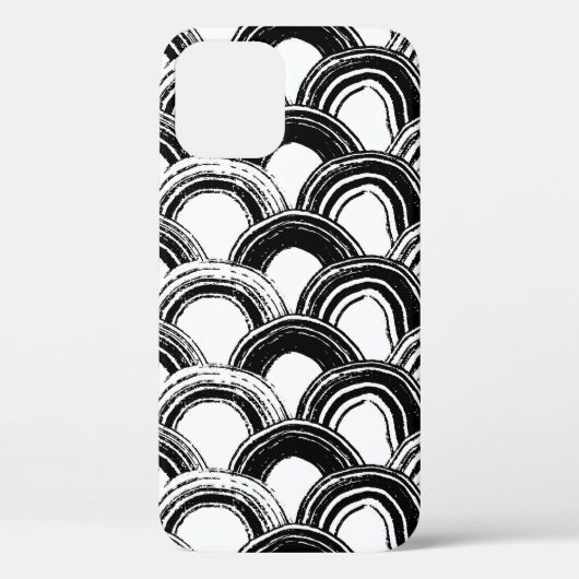 naadloos patroon met droog penseel gebogen str Case-Mate iPhone case (Achterkant)