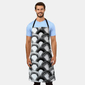 naadloos patroon met droog penseel gebogen str schort (Gedragen)