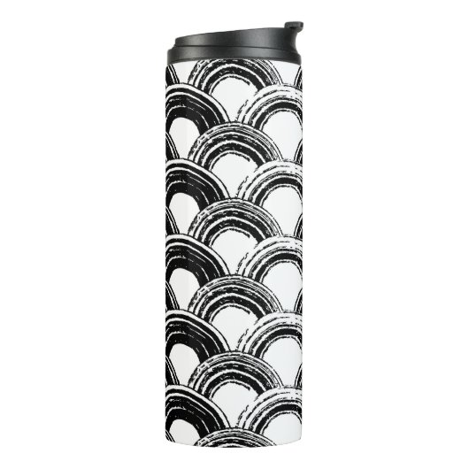  naadloos patroon met droog penseel gebogen str thermosbeker (Gedraaid links)