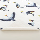  naadloos patroon met drukke kraanvogels. sherpa deken (3/4)